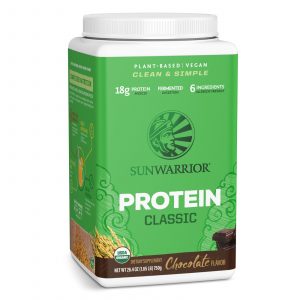 Sunwarrior classic chocolate proteinpulver 750 g