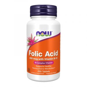 Now folsyre med vitamin B12 800mcg 250tabs